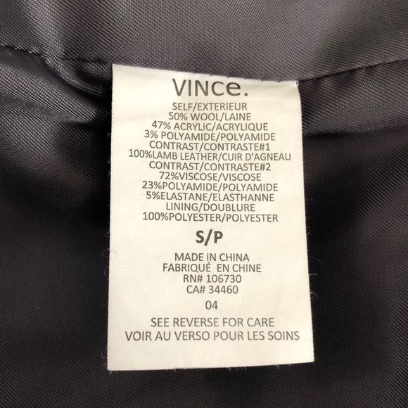 Vince Tweed and Leather jacket - Picture 12 of 13